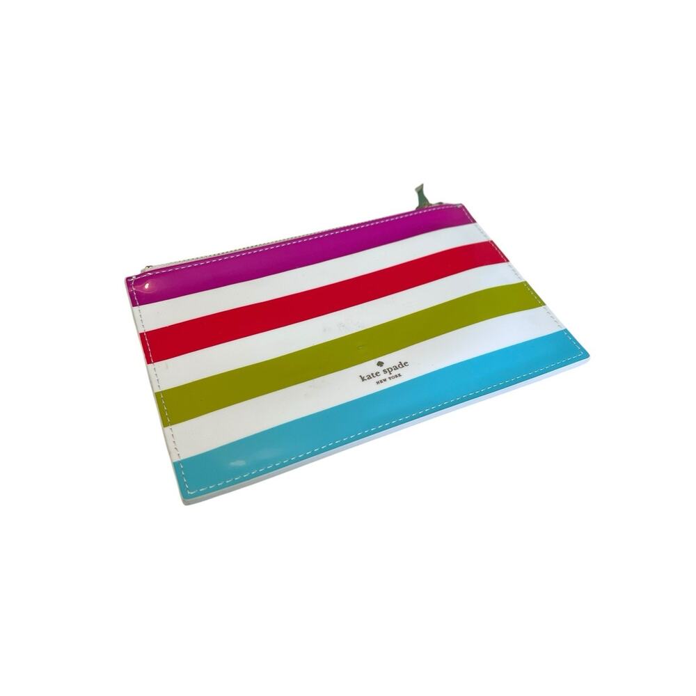 Kate Spade New York Striped Pencil Pouch 8.5” X 5.25” - Picture 1 of 8
